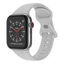 Butterfly Buckle Silicone Watch Band, Size: L For Apple Watch Series 7 41mm / 6&SE&5&4 40mm / 3&2&1 38mm(Cloud Grey)