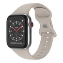 Butterfly Buckle Silicone Watch Band, Size: L For Apple Watch Series 7 41mm / 6&SE&5&4 40mm / 3&2&1 38mm(Rock Grey)