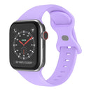 Butterfly Buckle Silicone Watch Band, Size: L For Apple Watch Series 7 41mm / 6&SE&5&4 40mm / 3&2&1 38mm(Purple)