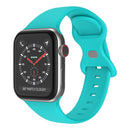 Butterfly Buckle Silicone Watch Band, Size: L For Apple Watch Series 7 41mm / 6&SE&5&4 40mm / 3&2&1 38mm(Duck Green)