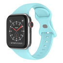 Butterfly Buckle Silicone Watch Band, Size: L For Apple Watch Series 7 41mm / 6&SE&5&4 40mm / 3&2&1 38mm(Sapphire Blue)