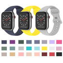 Butterfly Buckle Silicone Watch Band, Size: L For Apple Watch Series 7 41mm / 6&SE&5&4 40mm / 3&2&1 38mm(Rose Red)