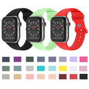 Butterfly Buckle Silicone Watch Band, Size: L For Apple Watch Series 7 45mm / 6&SE&5&4 44mm / 3&2&1 42mm(Red)