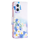 For OPPO A96 5G Colored Drawing Pattern Leather Phone Case(Butterfly Love)