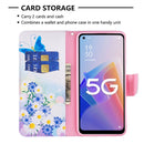 For OPPO A96 5G Colored Drawing Pattern Leather Phone Case(Butterfly Love)