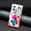For OPPO A96 5G Colored Drawing Pattern Leather Phone Case(Butterflies)