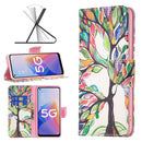 For OPPO A96 5G Colored Drawing Pattern Leather Phone Case(Tree Life)
