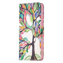 For OPPO A96 5G Colored Drawing Pattern Leather Phone Case(Tree Life)