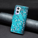 For OPPO A96 5G Colored Drawing Pattern Leather Phone Case(Plum Blossom)