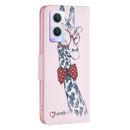 For OPPO A96 5G Colored Drawing Pattern Leather Phone Case(Deer)