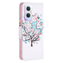 For OPPO A96 5G Colored Drawing Pattern Leather Phone Case(Tree)