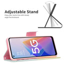 For OPPO A96 5G Colored Drawing Pattern Leather Phone Case(Feather)