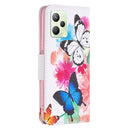 For OPPO Realme C35 Colored Drawing Pattern Leather Phone Case(Butterflies)