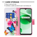 For OPPO Realme C35 Colored Drawing Pattern Leather Phone Case(Butterflies)