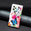 For OPPO Realme C35 Colored Drawing Pattern Leather Phone Case(Butterflies)