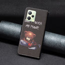 For OPPO Realme C35 Colored Drawing Pattern Leather Phone Case(Bear)