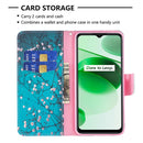 For OPPO Realme C35 Colored Drawing Pattern Leather Phone Case(Plum Blossom)