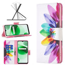For OPPO Realme C35 Colored Drawing Pattern Leather Phone Case(Sun Flower)
