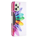 For OPPO Realme C35 Colored Drawing Pattern Leather Phone Case(Sun Flower)