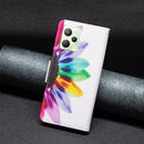For OPPO Realme C35 Colored Drawing Pattern Leather Phone Case(Sun Flower)