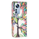 For Xiaomi 12 Pro Colored Drawing Pattern Leather Phone Case(Tree Life)