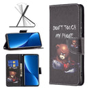 For Xiaomi 12 Pro Colored Drawing Pattern Leather Phone Case(Bear)
