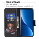 For Xiaomi 12 Pro Colored Drawing Pattern Leather Phone Case(Bear)