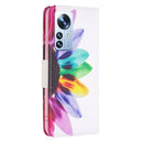 For Xiaomi 12 Pro Colored Drawing Pattern Leather Phone Case(Sun Flower)