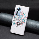 For Xiaomi 12 Pro Colored Drawing Pattern Leather Phone Case(Tree)