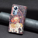 For Xiaomi 12 Pro Colored Drawing Pattern Zipper Leather Phone Case(Flower Elephants)