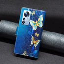 For Xiaomi 12 Pro Colored Drawing Pattern Zipper Leather Phone Case(Gold Butterfly)
