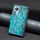 For Xiaomi 12 Pro Colored Drawing Pattern Zipper Leather Phone Case(Plum Blossom)