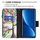 For Xiaomi 12 Pro Colored Drawing Pattern Zipper Leather Phone Case(Big Tre)