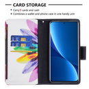 For Xiaomi 12 Pro Colored Drawing Pattern Zipper Leather Phone Case(Sun Flower)