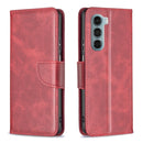 For Motorola Moto G200 5G / Edge S30 5G Lambskin Texture Pure Color Leather Phone Case(Red)