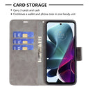 For Motorola Moto G200 5G / Edge S30 5G Lambskin Texture Pure Color Leather Phone Case(Grey)