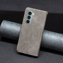 For Motorola Moto G200 5G / Edge S30 5G Lambskin Texture Pure Color Leather Phone Case(Grey)