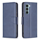 For Motorola Moto G200 5G / Edge S30 5G Lambskin Texture Pure Color Leather Phone Case(Blue)