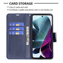 For Motorola Moto G200 5G / Edge S30 5G Lambskin Texture Pure Color Leather Phone Case(Blue)