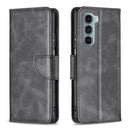 For Motorola Moto G200 5G / Edge S30 5G Lambskin Texture Pure Color Leather Phone Case(Black)