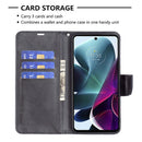 For Motorola Moto G200 5G / Edge S30 5G Lambskin Texture Pure Color Leather Phone Case(Black)