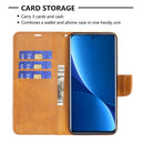 For Xiaomi 12 Pro Lambskin Texture Pure Color Leather Phone Case(Yellow)