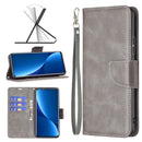 For Xiaomi 12 Pro Lambskin Texture Pure Color Leather Phone Case(Grey)