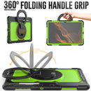 For Samsung Galaxy Tab S8 Ultra Shoulder Strap Silicone + PC Tablet Case(Yellow Green)