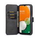 For Samsung Galaxy A13 4G DG.MING Retro Oil Edge Flip Leather Phone Case(Black)