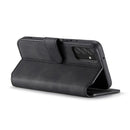 For Samsung Galaxy A13 4G DG.MING Retro Oil Edge Flip Leather Phone Case(Black)