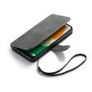 For Samsung Galaxy A13 4G DG.MING Retro Oil Edge Flip Leather Phone Case(Grey)