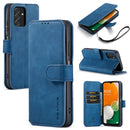 For Samsung Galaxy A13 4G DG.MING Retro Oil Edge Flip Leather Phone Case(Blue)