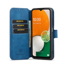 For Samsung Galaxy A13 4G DG.MING Retro Oil Edge Flip Leather Phone Case(Blue)