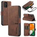 For Samsung Galaxy A13 4G DG.MING Retro Oil Edge Flip Leather Phone Case(Coffee)
